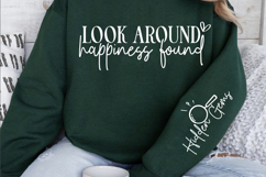 Look around happiness found Sleeve SVG Design Product Image 2