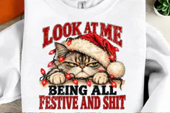 Look at Me Being All Festive and Shit PNG | Funny Grumpy Chr Product Image 2