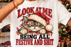 Look at Me Being All Festive and Shit PNG | Funny Grumpy Chr Product Image 3