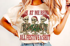 Christmas Skeleton PNG, Merry Christmas PNG, Funny Xmas PNG Product Image 2
