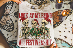 Christmas Skeleton PNG, Merry Christmas PNG, Funny Xmas PNG Product Image 4