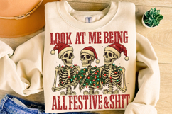 Christmas Skeleton PNG, Merry Christmas PNG, Funny Xmas PNG Product Image 5