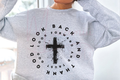 Look Back and Thank God SVG, Trust God Quote SVG Product Image 3