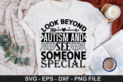 Look beyond autism and see SVG - Autism Awareness Design Product Image 1