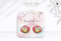 Peony Stud Earrings | Spring Flower Earrings Laser Cut Product Image 2