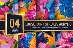Loose Paint Strokes Acrylic Digital Paper Product Image 1