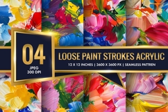 Loose Paint Strokes Acrylic Digital Paper Product Image 1