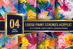 Loose Paint Strokes Acrylic Digital Paper Product Image 1