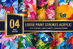 Loose Paint Strokes Acrylic Digital Paper Product Image 1