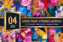 Loose Paint Strokes Acrylic Digital Paper Product Image 1