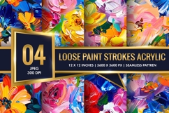 Loose Paint Strokes Acrylic Digital Paper Product Image 1