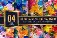 Loose Paint Strokes Acrylic Digital Paper Product Image 1