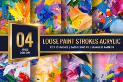 Loose Paint Strokes Acrylic Digital Paper Product Image 1