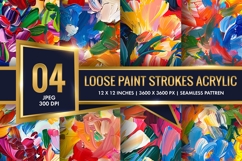 Loose Paint Strokes Acrylic Digital Paper Product Image 1