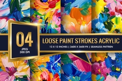 Loose Paint Strokes Acrylic Digital Paper Product Image 1