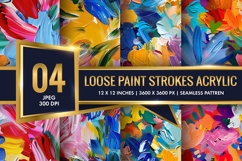 Loose Paint Strokes Acrylic Digital Paper Product Image 1
