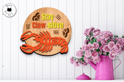 Layered Round Summer Sign SVG | Beach Laser Cut Decor Product Image 5