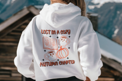 Lost In A Cozy Autumn Chapter Book Lover Fall Quote SVG PNG Product Image 3
