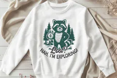 Lost Nah I’m Exploring SVG PNG Funny Hiking Raccoon Camping Product Image 2