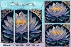Magic Lotus Tumbler Sublimations , 20 oz Tumbler Wrap Product Image 1