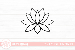 Lotus Outline Logo SVG Cut File Product Image 1