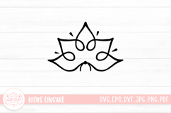 Lotus Outline Logo SVG Cut File Product Image 1