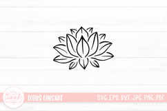 Lotus Outline Logo SVG Cut File Product Image 1