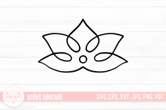 Lotus Outline Logo SVG Cut File Product Image 1