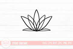 Lotus Outline Logo SVG Cut File Product Image 1