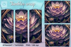 Magic Lotus Tumbler Sublimations , 20 oz Tumbler Wrap Product Image 1