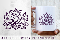 Lotus Flower Svg Cut File. Mandala Tattoo Png Clipart. Product Image 1