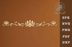 Lotus Border Lasercut Decoration SVG Product Image 1