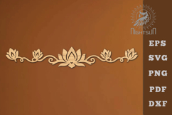 Lotus Border Lasercut Decoration SVG Product Image 1