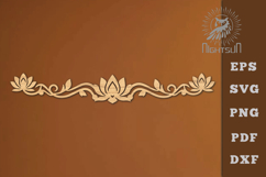 Lotus Border Lasercut Decoration SVG Product Image 1