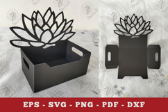 Lotus Flower Box Display Papercut SVG Product Image 1