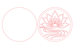 Lotus Flower Round Laser Cut SVG Product Image 2