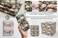 Digital Paper Lotus Pattern Product Image 1