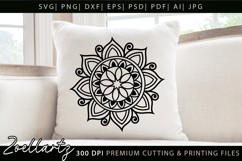Lotus Mandala SVG Cut Files Floral Mandala Illustration Product Image 1