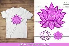 Lotus Mandala SVG,Lotus Flower SVG,Lotus Paper Cut SVG Product Image 4