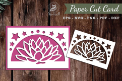 Lotus Papercut Card SVG Product Image 1