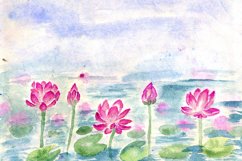 Lotus Pond Watercolor Product Image 2