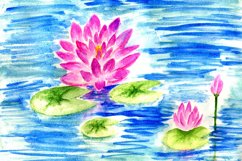 Lotus Pond Watercolor Product Image 3