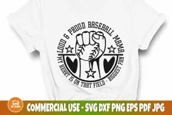 Loud and Proud Baseball Mama Svg Png, Baseball Svg Cut File Product Image 2