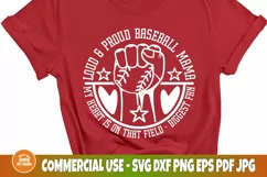 Loud and Proud Baseball Mama Svg Png, Baseball Svg Cut File Product Image 3