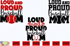 Loud And Proud Baseball Mom SVG | Baseball SVG | Sport SVG Product Image 3