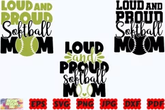Loud And Proud Softball Mom SVG | Softball SVG | Sport SVG Product Image 2