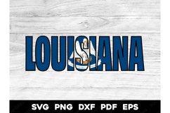 Louisiana State Flag Name Design SVG PNG DXF EPS PDF Product Image 1