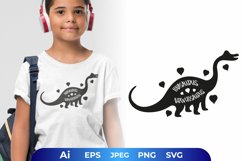 Lovasaurus Brontosaurus on Valentine's Day SVG Design Product Image 1