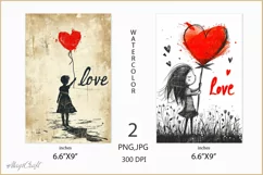 Love Valentine's Day Card png| Love Mothers day design Card Product Image 1