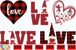 Love SVG | Heart SVG | Gnome SVG | Valentine's Day SVG | PNG Product Image 2